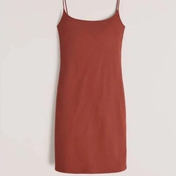 Abercrombie & Fitch Dresses & Skirts - 🦋 ABERCROMBIE & FITCH Ribbed Bodycon Dress Large Rust Orange Red Casual